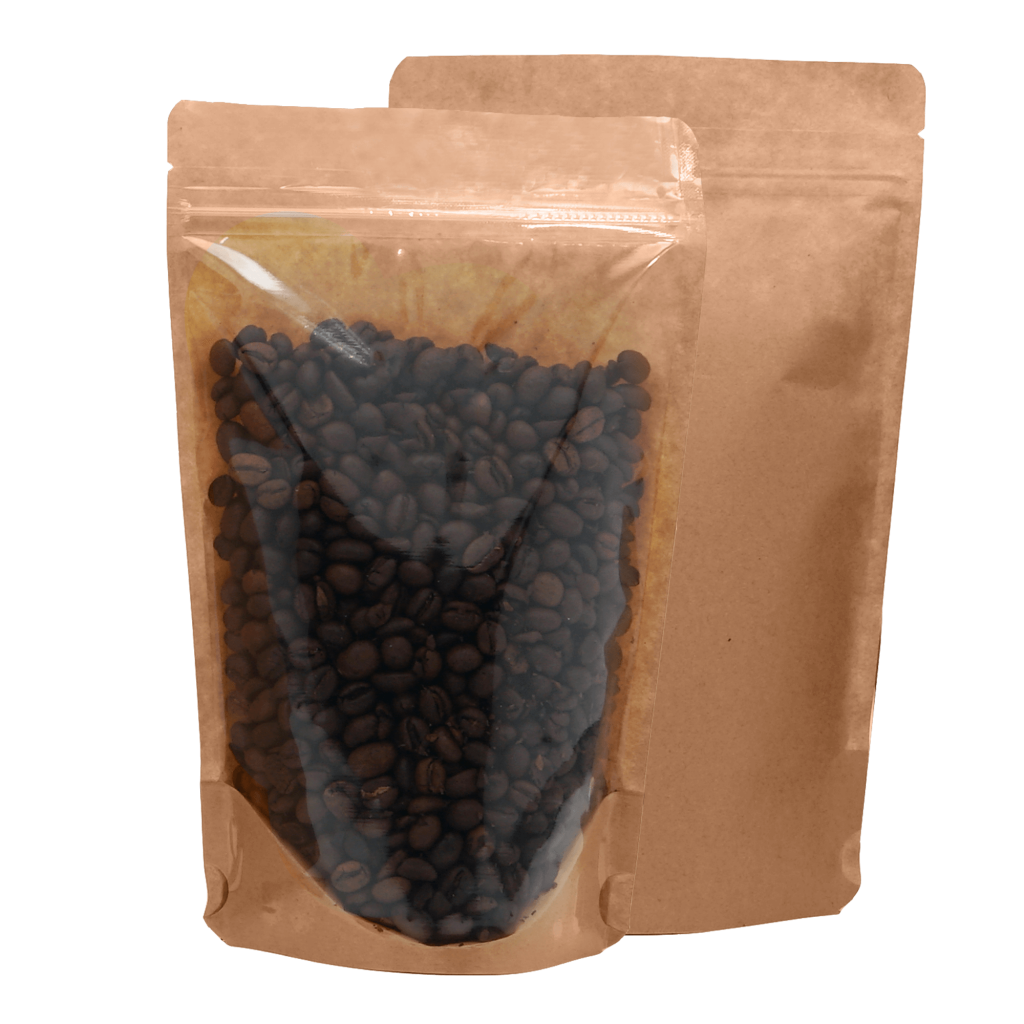 brown paper stand up pouches