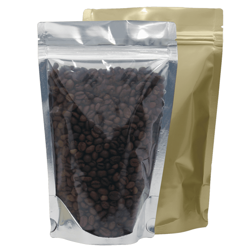 one side clear shiny stand up pouch