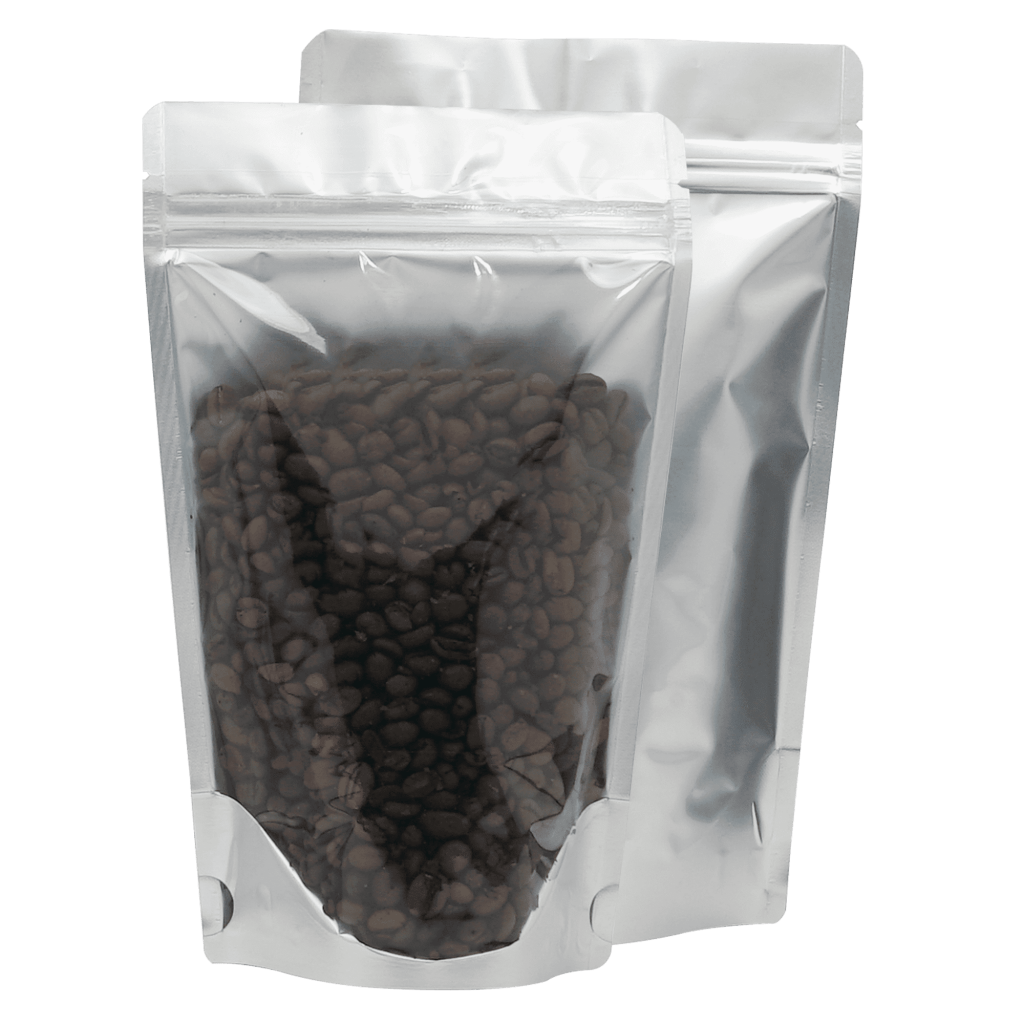 one side clear shiny stand up pouch