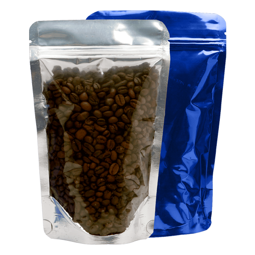 one side clear shiny stand up pouch