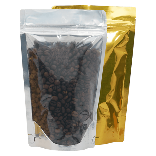 one side clear shiny stand up pouch