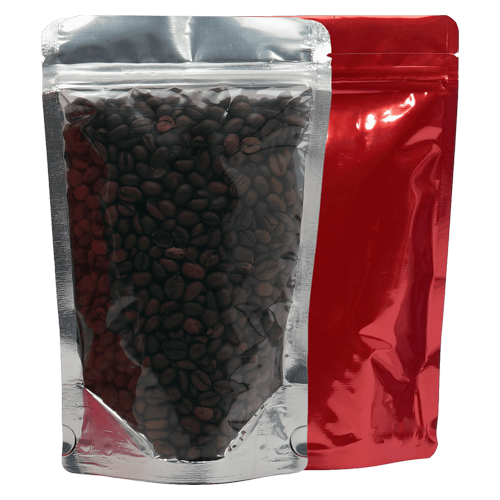 one side clear shiny stand up pouch