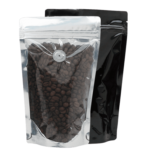 one side clear shiny stand up pouch