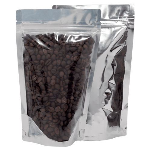 one side clear shiny stand up pouch